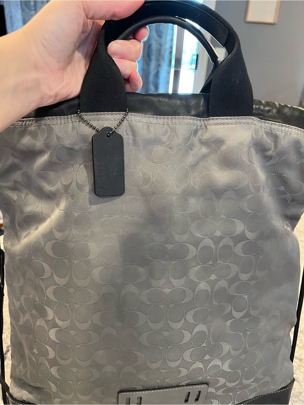 Coach Signature Drawstring Backpack - Picture 3 of 17